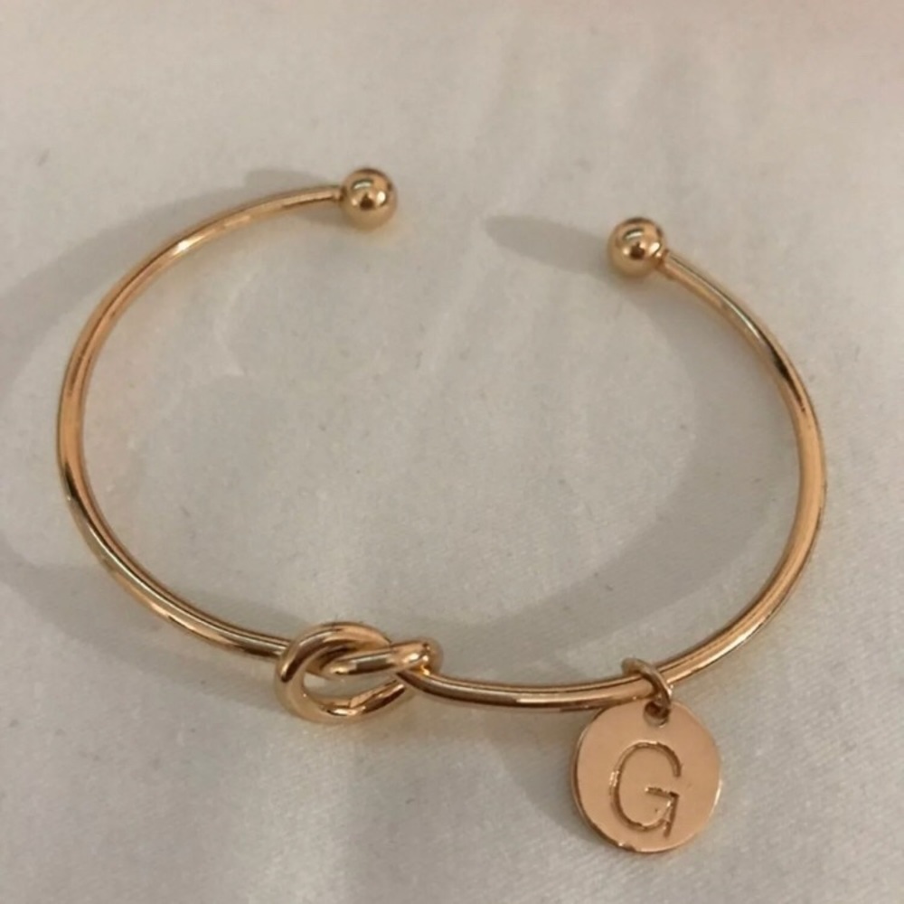 Infinity knot initial G bracelet/bangle!